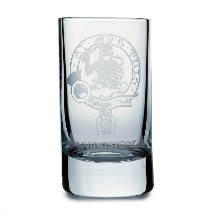 Collins Crystal Clan Shot Glass Livingstone - Heritage Of Scotland - LIVINGSTONE