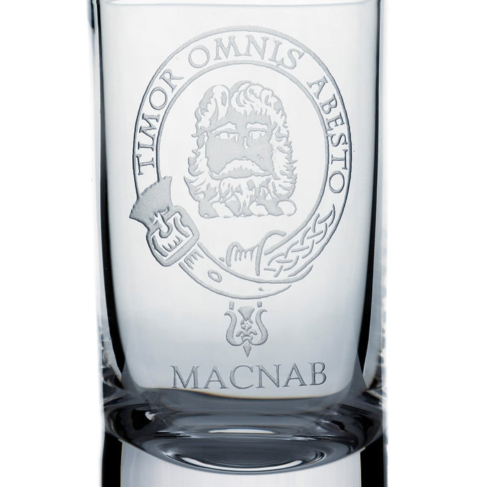 Collins Crystal Clan Shot Glass Macnab - Heritage Of Scotland - MACNAB