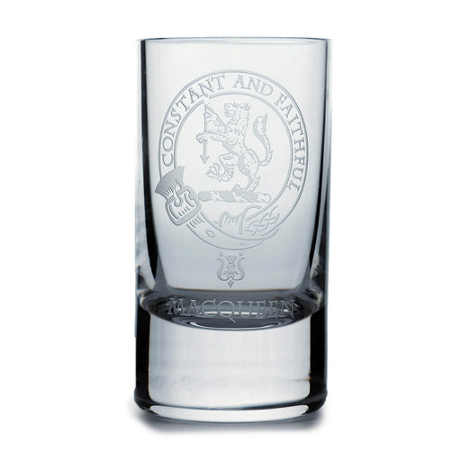 Collins Crystal Clan Shot Glass Macqueen - Heritage Of Scotland - MACQUEEN