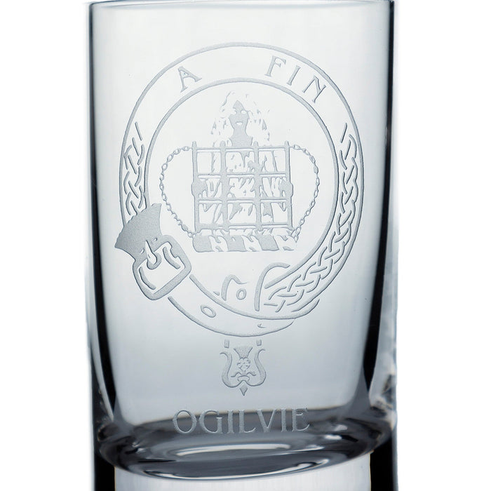 Collins Crystal Clan Shot Glass Ogilvie - Heritage Of Scotland - OGILVIE