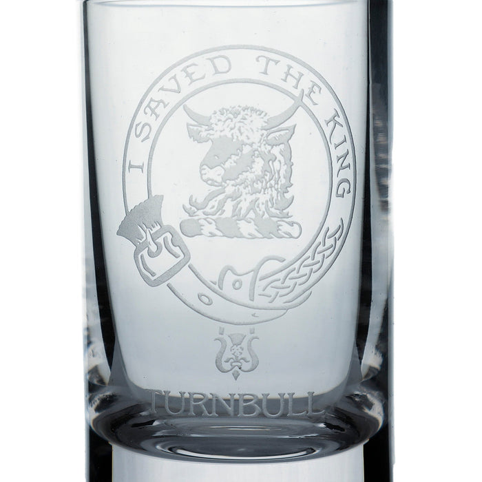 Collins Crystal Clan Shot Glass Turnbull - Heritage Of Scotland - TURNBULL