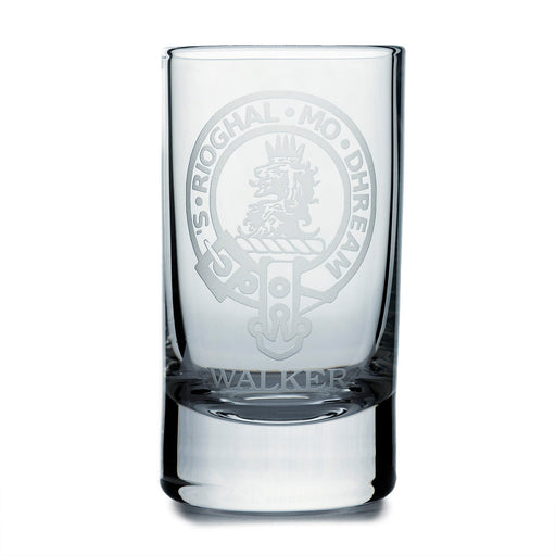 Collins Crystal Clan Shot Glass Walker - Heritage Of Scotland - WALKER