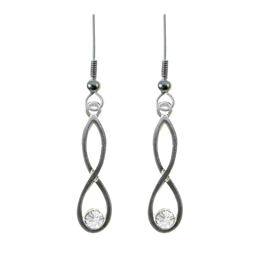 Colonsay Knot Earrings Crystal - Heritage Of Scotland - CRYSTAL