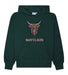 Colourful Highland Cow Embroidered Hood - Heritage Of Scotland - BOTTLE GREEN