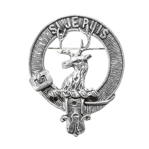 Colquhoun Clan Badge, Kilt Pin, Lapel Pin, Cufflinks, Keyring/Key Fob & Gift Set — Fine Pewter by Art Pewter — Made in Scotland (Shiny Finish) - Heritage Of Scotland - Badge