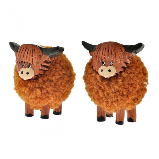 Coo Pom Pom Small Standing - Heritage Of Scotland - NA