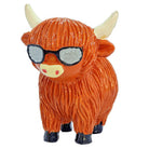 COOlectibles Highland Coo Figurines – Fun Scottish Cow Characters - Heritage Of Scotland - Coo with Sunglasses