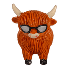 COOlectibles Highland Coo Figurines – Fun Scottish Cow Characters - Heritage Of Scotland - Coo with Sunglasses