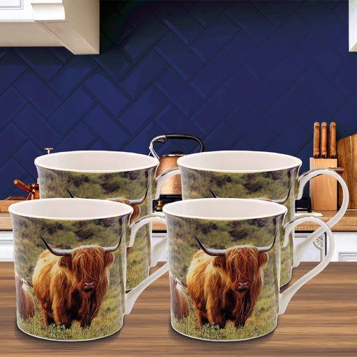 Cow & Calf Mugs Set4 - Heritage Of Scotland - N/A