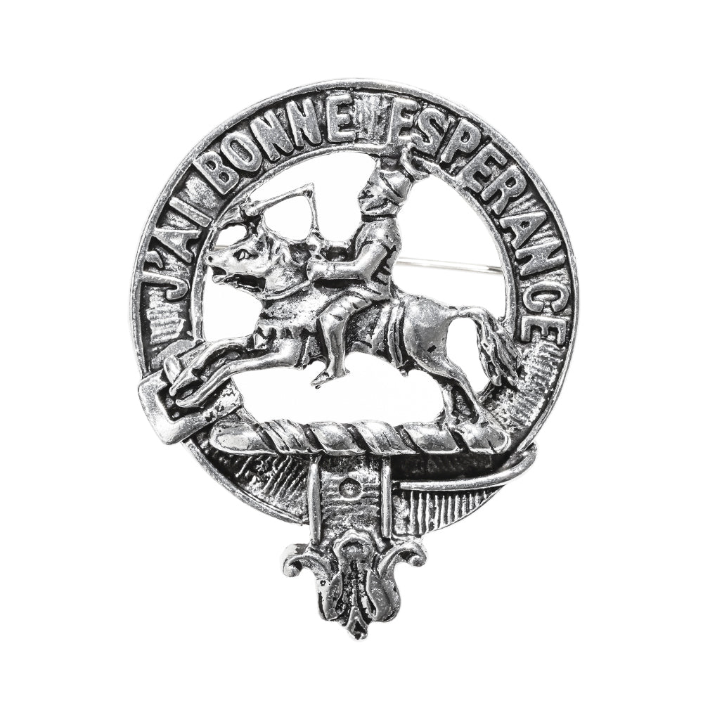 Craig Clan Badge, Kilt Pin, Lapel Pin, Cufflinks, Keyring/Key Fob & Gift Set — Fine Pewter by Art Pewter — Made in Scotland (Shiny Finish) - Heritage Of Scotland - Badge