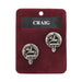Craig Clan Badge, Kilt Pin, Lapel Pin, Cufflinks, Keyring/Key Fob & Gift Set — Fine Pewter by Art Pewter — Made in Scotland (Shiny Finish) - Heritage Of Scotland - Cufflinks