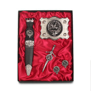 Craig Clan Badge, Kilt Pin, Lapel Pin, Cufflinks, Keyring/Key Fob & Gift Set — Fine Pewter by Art Pewter — Made in Scotland (Shiny Finish) - Heritage Of Scotland - Gift Set