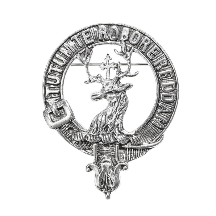 Crawford Clan Badge, Kilt Pin, Lapel Pin, Cufflinks, Keyring/Key Fob & Gift Set — Fine Pewter by Art Pewter — Made in Scotland (Shiny Finish) - Heritage Of Scotland - Badge