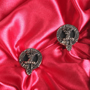 Crawford Clan Badge, Kilt Pin, Lapel Pin, Cufflinks, Keyring/Key Fob & Gift Set — Fine Pewter by Art Pewter — Made in Scotland (Shiny Finish) - Heritage Of Scotland - Cufflinks