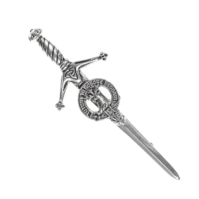 Crawford Clan Badge, Kilt Pin, Lapel Pin, Cufflinks, Keyring/Key Fob & Gift Set — Fine Pewter by Art Pewter — Made in Scotland (Shiny Finish) - Heritage Of Scotland - Kilt Pin