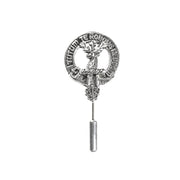 Crawford Clan Badge, Kilt Pin, Lapel Pin, Cufflinks, Keyring/Key Fob & Gift Set — Fine Pewter by Art Pewter — Made in Scotland (Shiny Finish) - Heritage Of Scotland - Lapel Pin