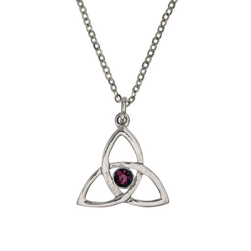 Crinan Knot Pendant Dark Amethyst - Heritage Of Scotland - DARK AMETHYST