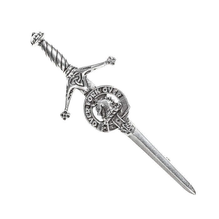 Cunningham Clan Badge, Kilt Pin, Lapel Pin, Cufflinks, Keyring/Key Fob & Gift Set — Fine Pewter by Art Pewter — Made in Scotland (Shiny Finish) - Heritage Of Scotland - Kilt Pin