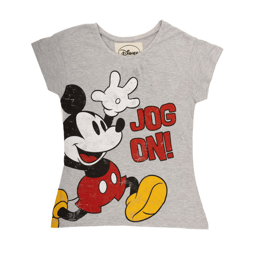 Disney Jog On Womens Tee - Heritage Of Scotland - GREY MARL