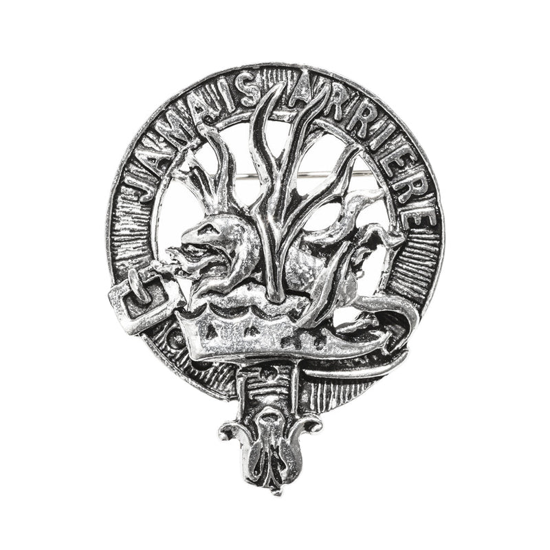 Douglas Clan Badge, Kilt Pin, Lapel Pin, Cufflinks, Keyring/Key Fob & Gift Set — Fine Pewter by Art Pewter — Made in Scotland (Shiny Finish) - Heritage Of Scotland - Badge