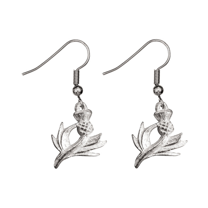 Drop Thistle Earrings - Heritage Of Scotland - NA