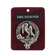 Drummond Clan Badge, Kilt Pin, Lapel Pin, Cufflinks, Keyring/Key Fob & Gift Set — Fine Pewter by Art Pewter — Made in Scotland (Shiny Finish) - Heritage Of Scotland - Badge