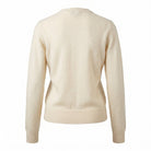 Dunedin Cashmere Woman's 100% Cashmere C Neck Cardigan - Cloud White - Heritage Of Scotland - XS