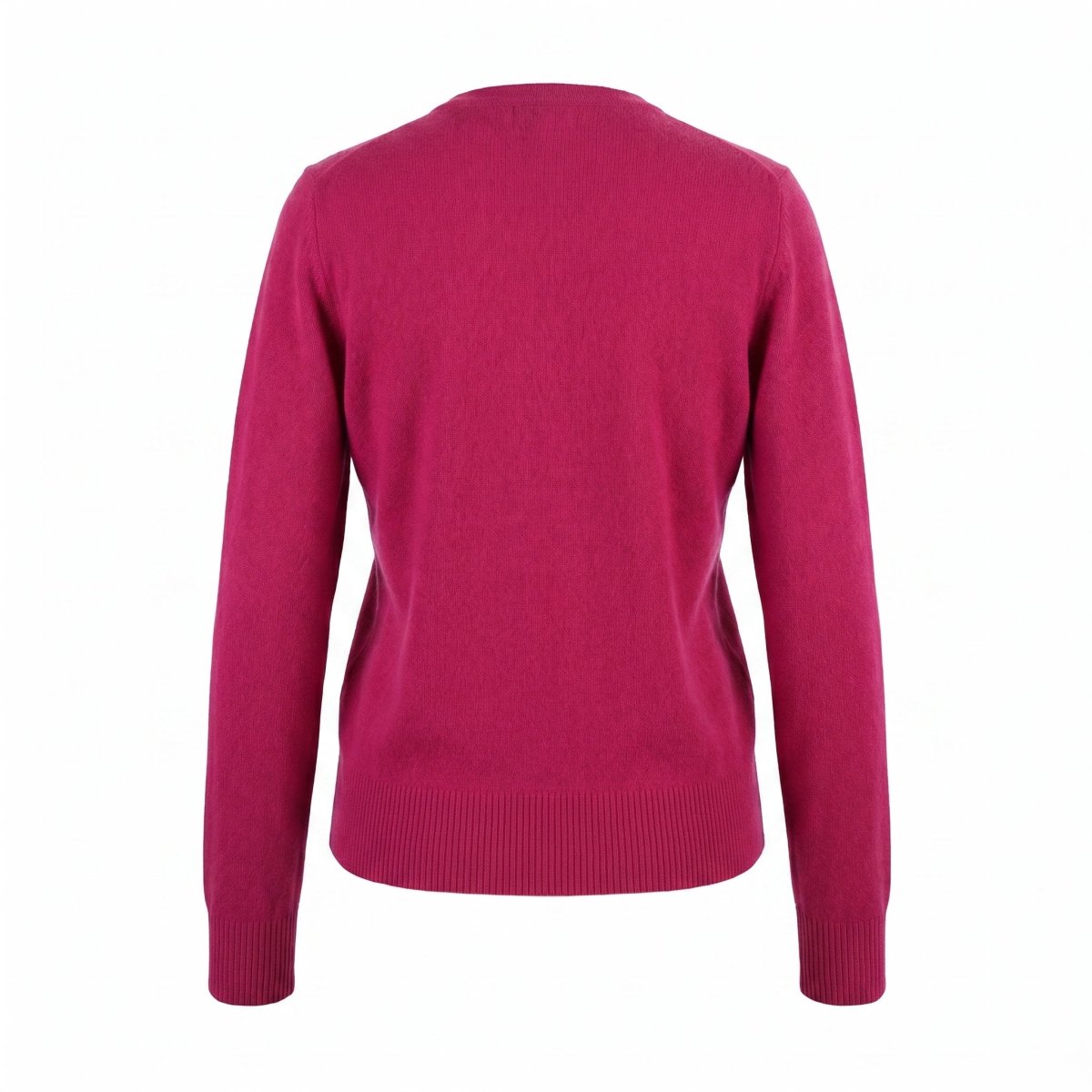 Dunedin Cashmere Woman's 100% Cashmere C Neck Cardigann - Fuchsia - Heritage Of Scotland - XS