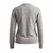 Dunedin Cashmere Woman's 100% Cashmere V Neck Cardigan - Cardigan Oyster - Heritage Of Scotland - XS