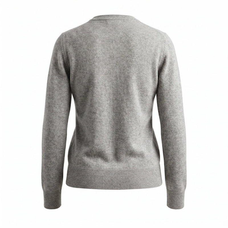 Dunedin Cashmere Woman's 100% Cashmere V Neck Cardigan - Cardigan Oyster - Heritage Of Scotland - XS