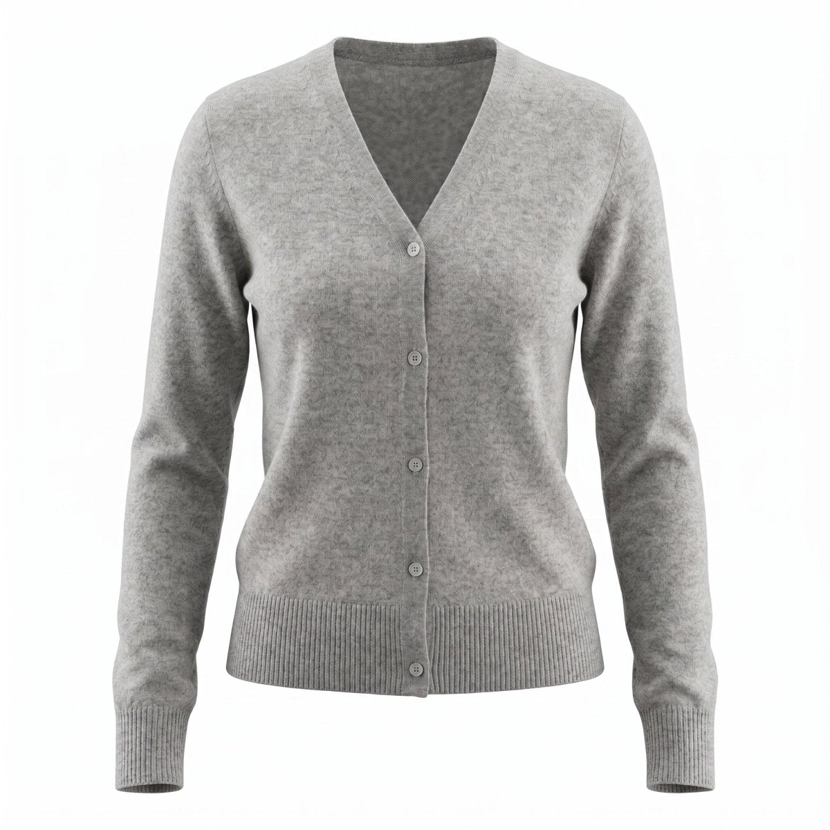 Dunedin Cashmere Woman's 100% Cashmere V Neck Cardigan - Cardigan Oyster - Heritage Of Scotland - XS
