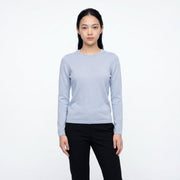 Dunedin Cashmere Women's 100% Cashmere C - Neck Jumper – Rivera Blue - Heritage Of Scotland - S