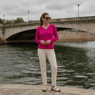 Dunedin Cashmere Women’s 100% Cashmere V-Neck Jumper – Fuchsia - Heritage Of Scotland - XS