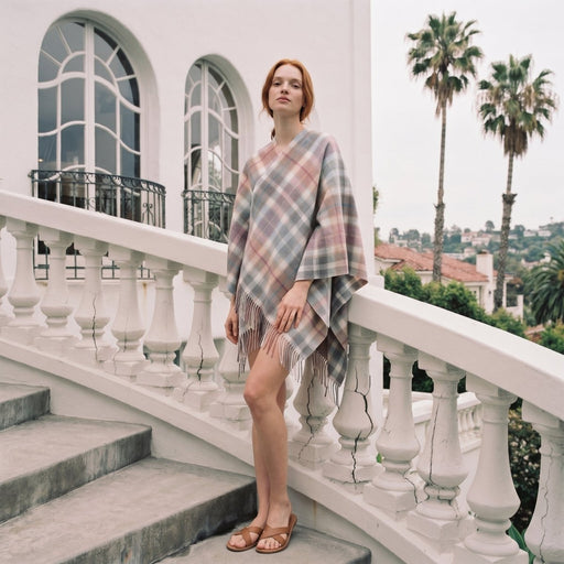 Edinburgh 100% Cashmere Mini Cape - Heritage Of Scotland - BUCHANAN MIX GREY