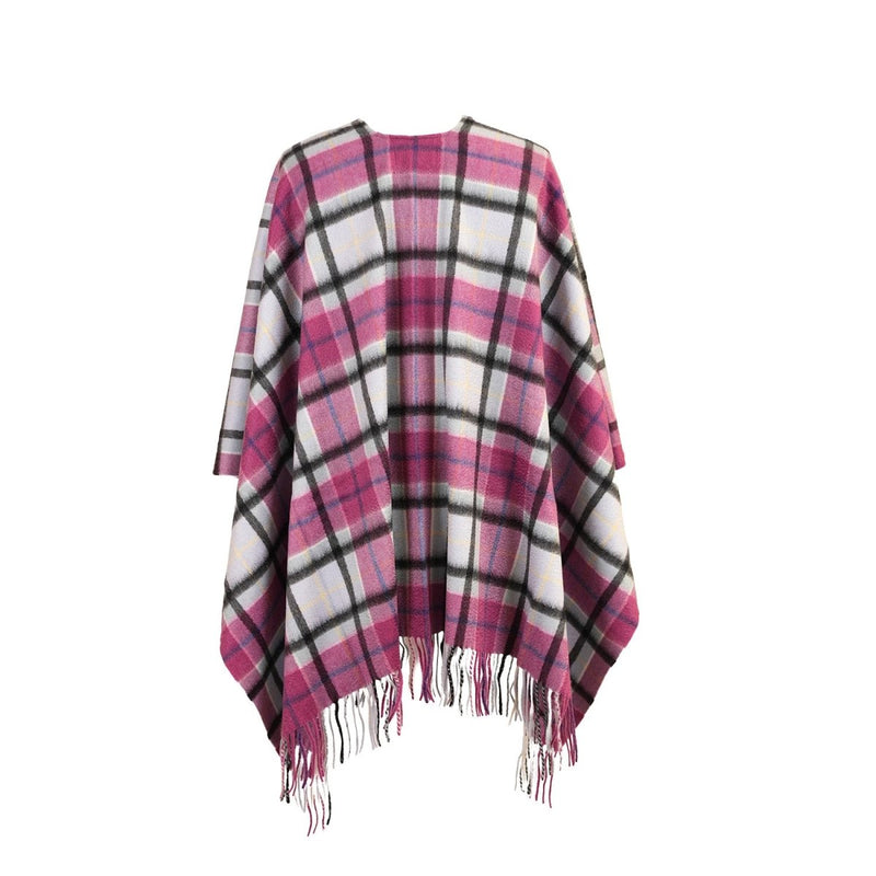 Edinburgh 100% Cashmere Mini Cape - Heritage Of Scotland - LIGHT BLUE CHECK