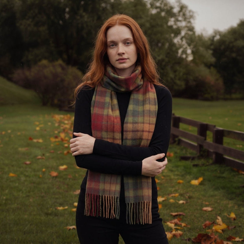 Edinburgh 100% Cashmere Scarf Buchanan Autumn - Heritage Of Scotland - BUCHANAN AUTUMN / One Size