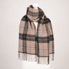 Edinburgh 100% Cashmere Scarf – Soft Warm Luxure Scarf - Mackellar Black - Heritage Of Scotland -