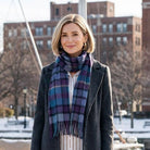 Edinburgh 100% Lambswool Scarf – Premium Soft Wool Wrap - Artillery Check Navy - Heritage Of Scotland -