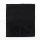 Edinburgh 100% Lambswool Scarf – Premium Soft Wool Wrap - Black - Heritage Of Scotland -