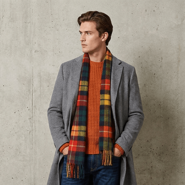 Edinburgh 100% Lambswool Scarf – Premium Soft Wool Wrap - Buchanan Modern - Heritage Of Scotland -