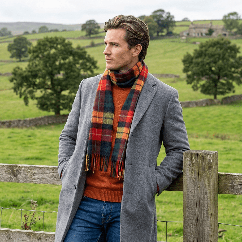 Edinburgh 100% Lambswool Scarf – Premium Soft Wool Wrap - Buchanan Modern - Heritage Of Scotland -
