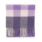 Edinburgh 100% Lambswool Scarf – Premium Soft Wool Wrap - Bursted Check Lavender - Heritage Of Scotland -