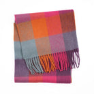 Edinburgh 100% Lambswool Scarf – Premium Soft Wool Wrap - Checkers Orange and Pink - Heritage Of Scotland -