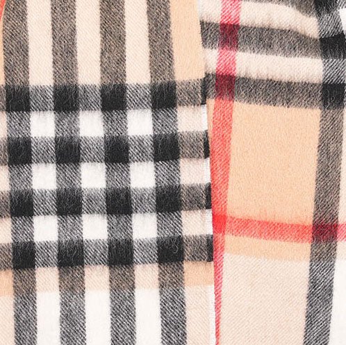 Edinburgh 100% Lambswool Scarf – Premium Soft Wool Wrap - Chequer Camel And Grey - Heritage Of Scotland -