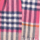Edinburgh 100% Lambswool Scarf – Premium Soft Wool Wrap - Chequer Tartan Astral - Raspberry - Heritage Of Scotland -