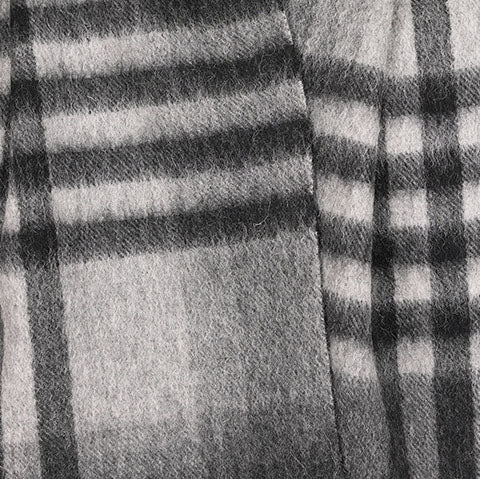 Edinburgh 100% Lambswool Scarf – Premium Soft Wool Wrap - Chequer Tartan Dark Grey - Heritage Of Scotland -