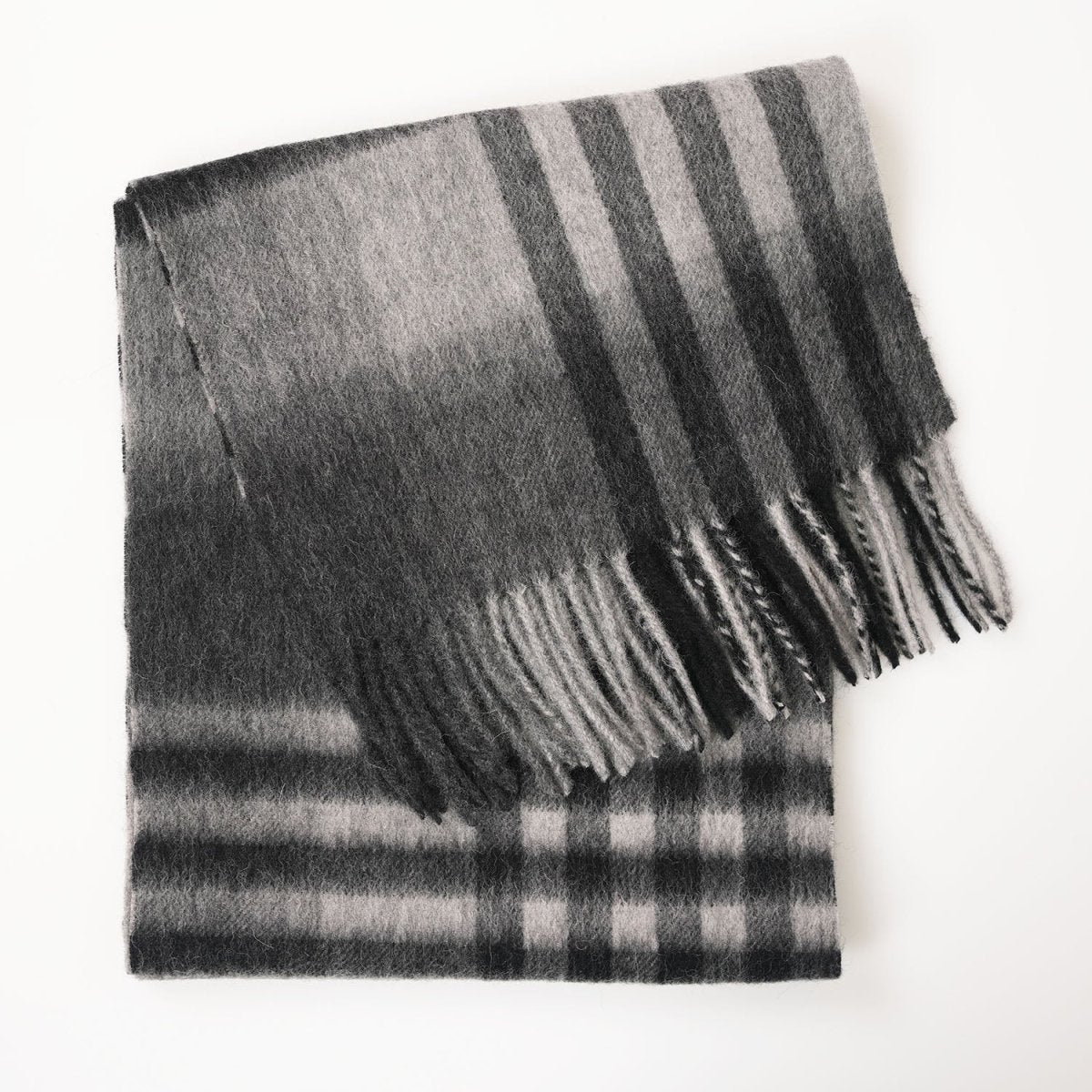 Edinburgh 100% Lambswool Scarf – Premium Soft Wool Wrap - Chequer Tartan Dark Grey - Heritage Of Scotland -