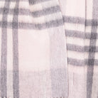 Edinburgh 100% Lambswool Scarf – Premium Soft Wool Wrap - Chequer Tartan Light Pink And Grey - Heritage Of Scotland -