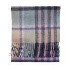 Edinburgh 100% Lambswool Scarf – Premium Soft Wool Wrap - Chequer Tartan Purple - Heritage Of Scotland -