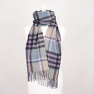 Edinburgh 100% Lambswool Scarf – Premium Soft Wool Wrap - Chequer Tartan Purple - Heritage Of Scotland -